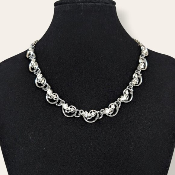 Vintage Rhinestone Accent Choker Necklace - Picture 1 of 7